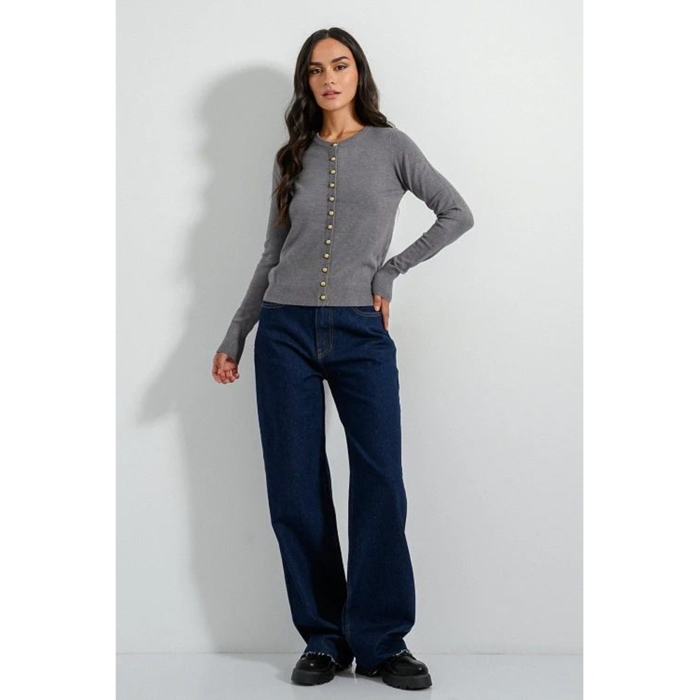 ZARA Grey‎ Cardigan Sweater Small